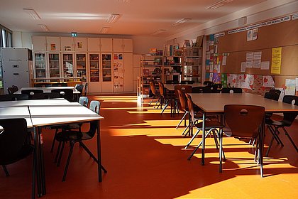 Auf dem Foto ist die Lernwerkstatt Mathematik der ASH Berlin zu sehen.