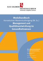 Modulhandbuch des Masterstudiengangs "Management und Qualitätsentwicklung im Gesundheitswesen"