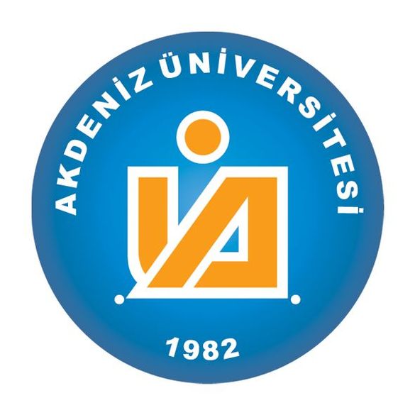 Das blau-gelbe Logo der Akdeniz University.