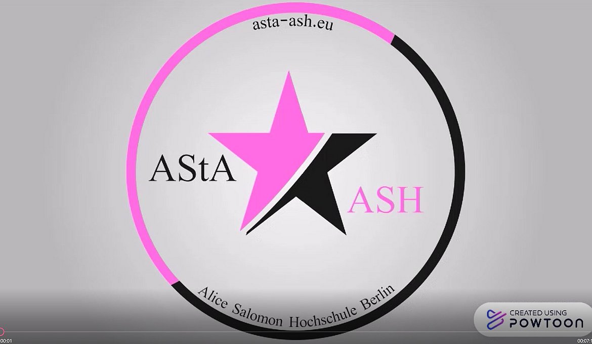 Startseite des Präsentationsvideos des ASta zum Abspielen per Klick