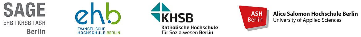 Logos der drei Berliner SAGE-Hochschulen