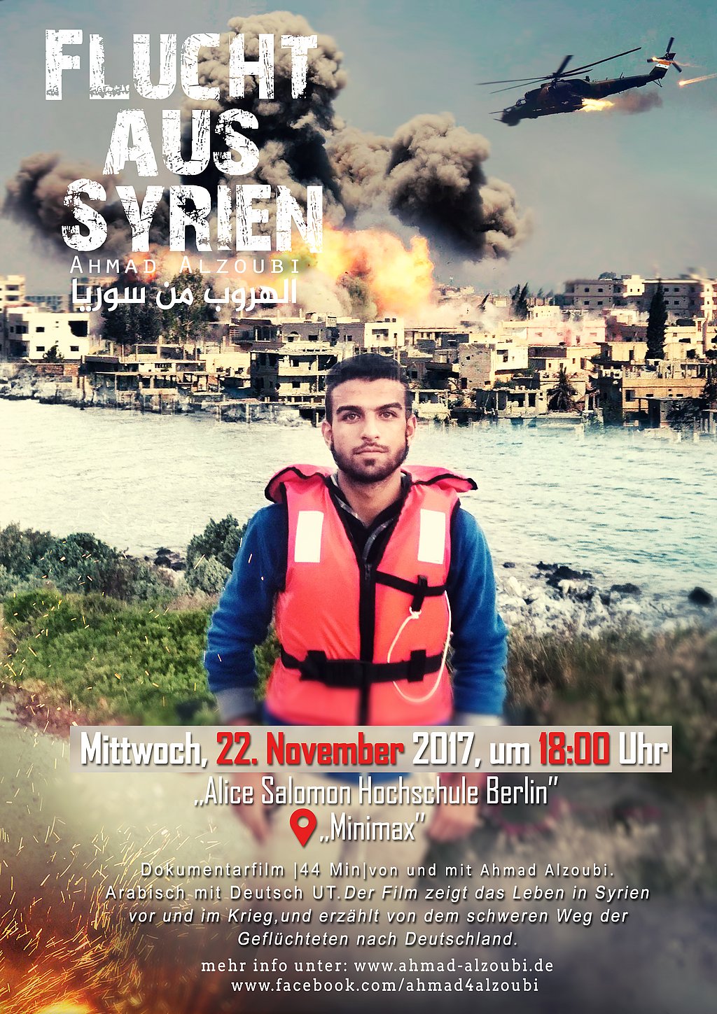PLakat Flucht aus Syrien
