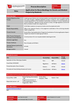 Process Description: Room Bookings for Events and Projects by Students