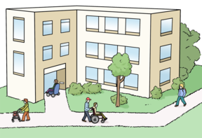 Zeichnung: Wohnheim-Anlage