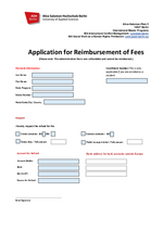 Application for Reimbursement of Fees Form 