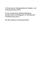 3. Änderung der Rahmenstudien- und -prüfungsordnung (RSPO)