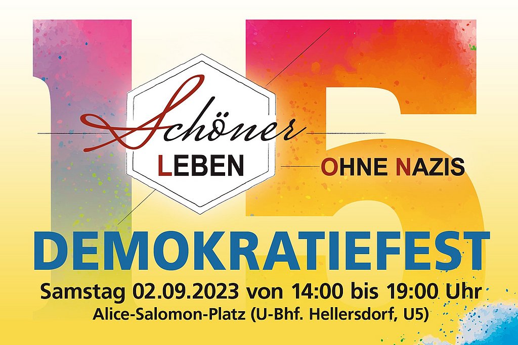 Plakat zum Fest Schöner Leben ohne Nazis