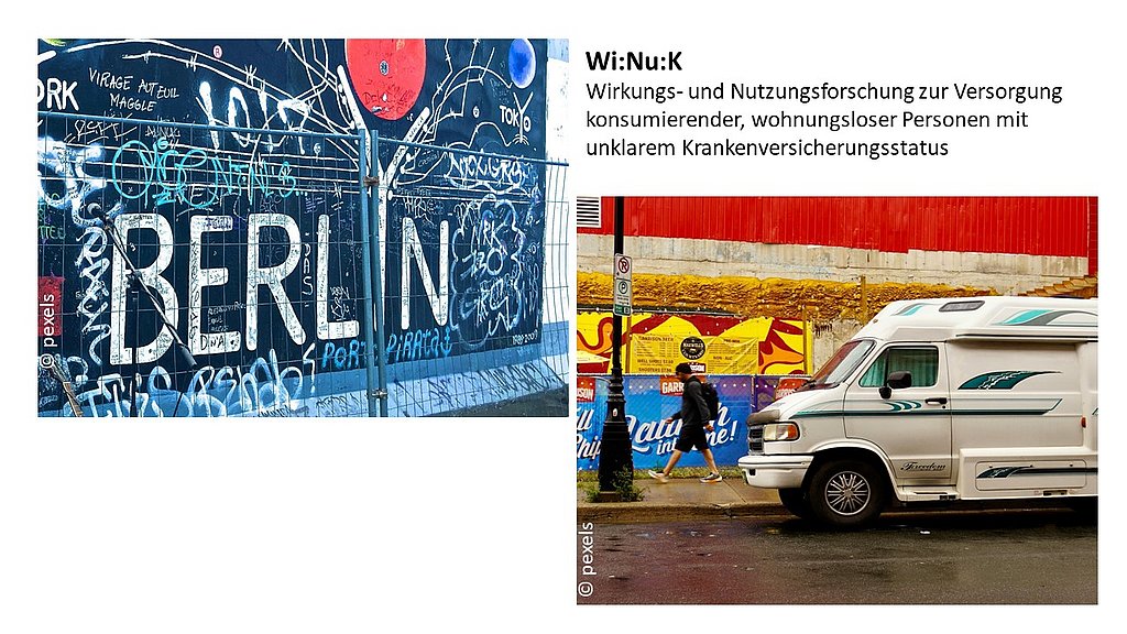 Deckblatt des Abschlussberichts mit zwei Fotos zum Leben auf der Straße