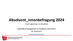 Ergebnisse der Absolvent_innenbefragungen im Überblick