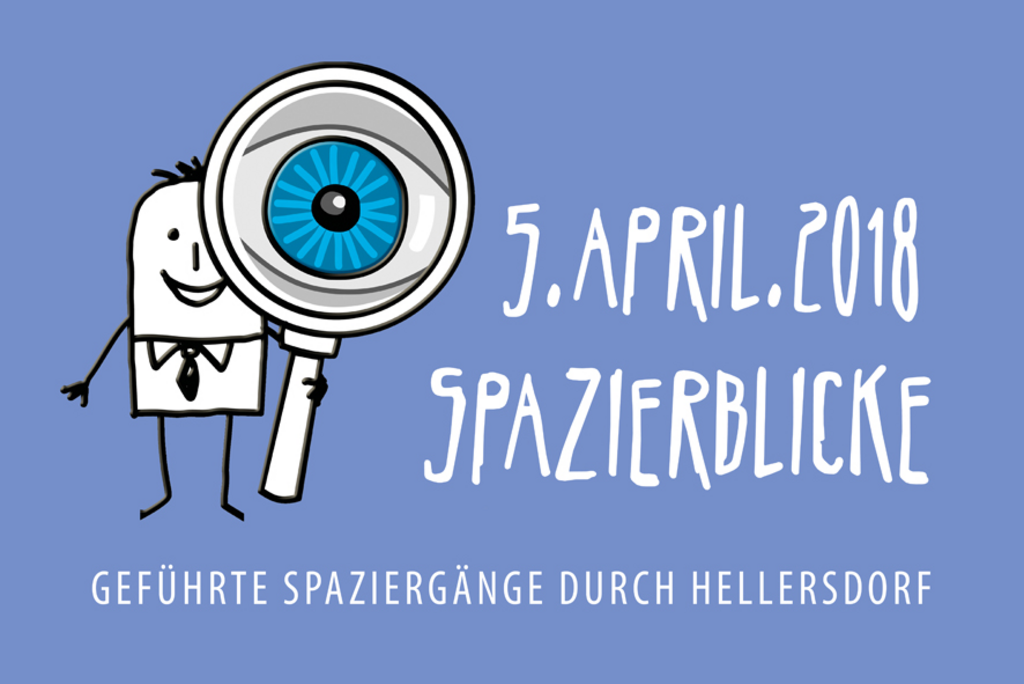 Veranstaltungsflyer für die Spazierblicke im April 2018 an der ASH Berlin