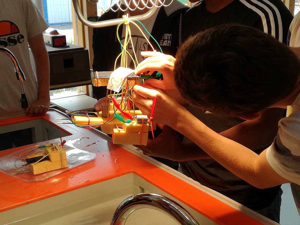 Workshop Sonne satt, elfte Klasse des Melachthon-Gymnasiums im HELLEUM I, 2018