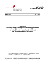 Studien- und Prüfungsordnung (Nr. 13/2012)